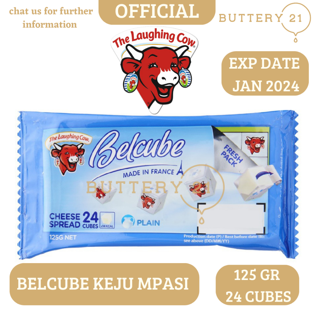 

KEJU BELCUBE PLAIN THE LAUGHING COW ISI 24 PCS / KEJU BAYI KEJU MPASI