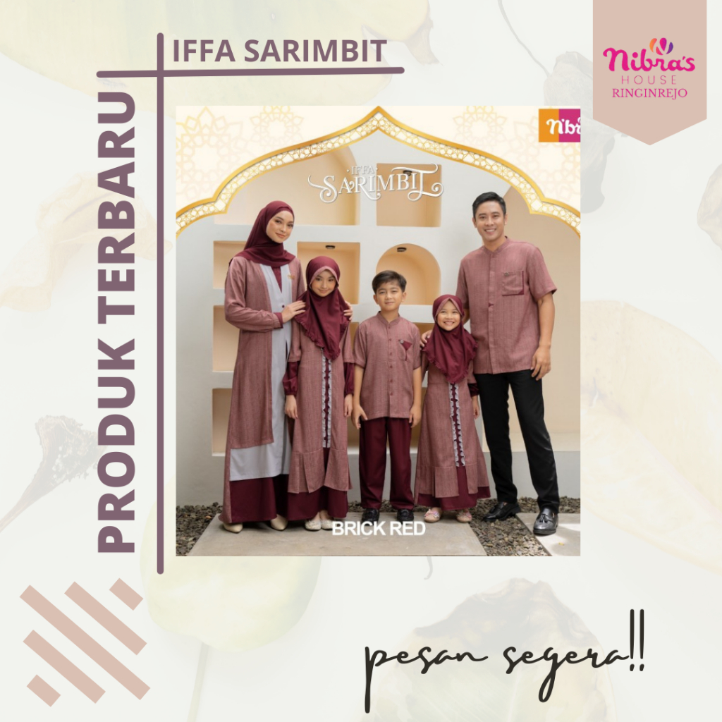 SARIMBIT IFFA BRICK RED BY NIBRAS / NIBRAS SARIMBIT IFFA / SARIMBIT KELUARGA MURAH DISKON / SARIMBIT
