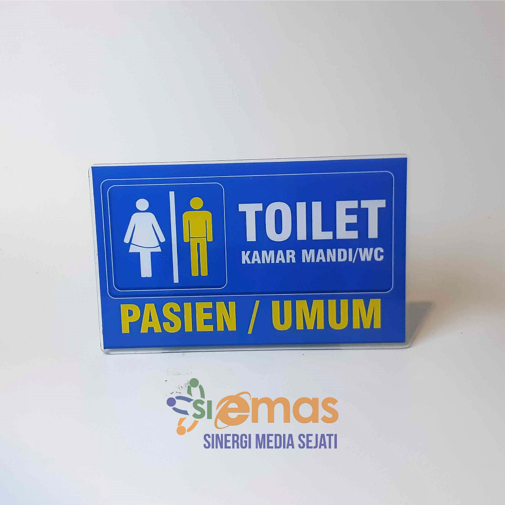 

Papan Akrilik Tanda Toilet Pasien / Umum | Acrylic Tanda Toilet | Tanda Kamar Mandi / WC Pasien Umum