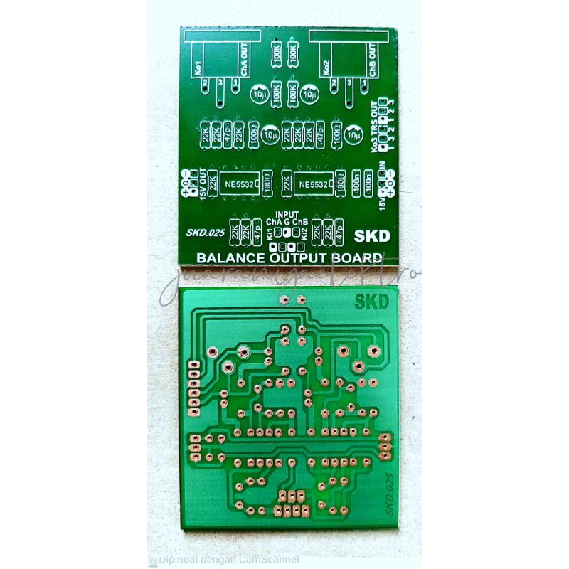 PCB BALANCE OUTPUT STEREO 6×6,5 CM