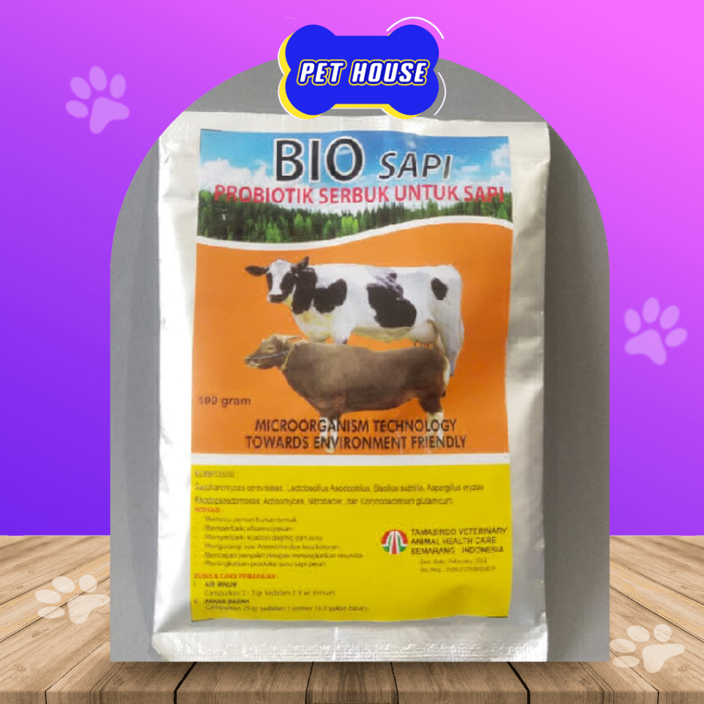 BIO SAPI 100GR -  PROBIOTIK SERBUK KHUSUS TERNAK SAPI MEMACU PERTUMBUHAN DAYA TAHAN DAN EFENSIENSI P