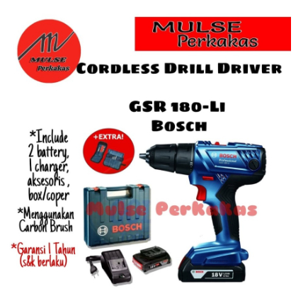 Bor Cordless Bosch 18V GSR 180-Li Bosch (Original)