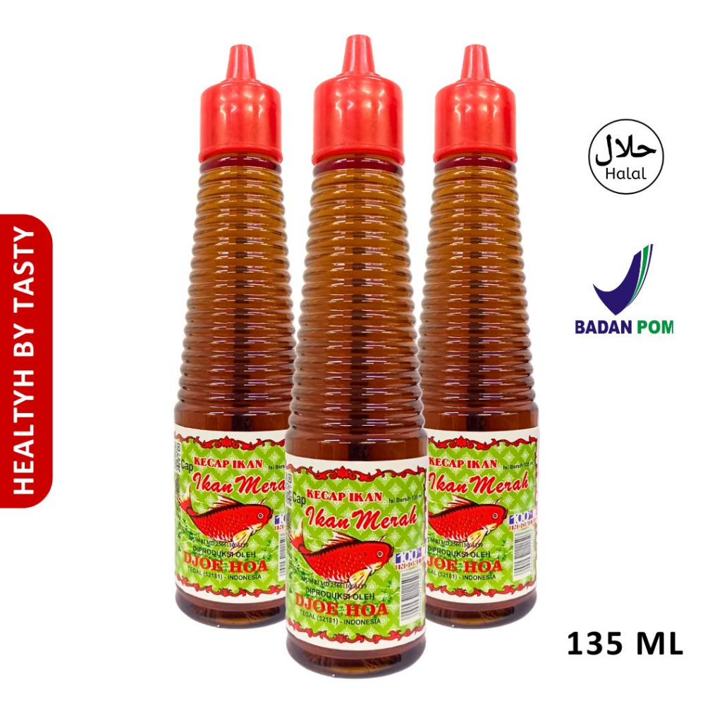 Kecap Ikan Djoe Hoa Kecap Ikan Cap Ikan Merah HALAL 135ml