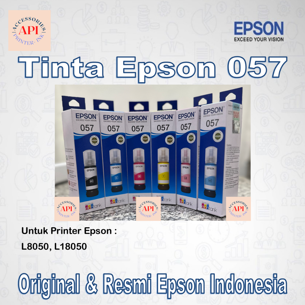 Tinta Epson 057 Original Resmi - Tinta Epson L8050 L18050 - 057