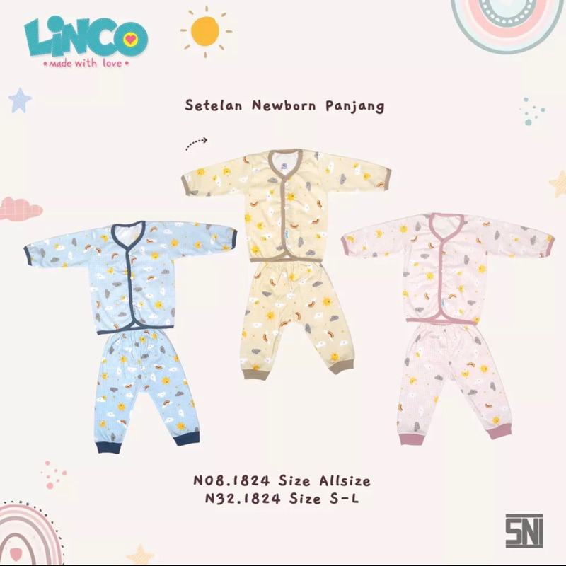 LINCO - Setelan Baju Bayi / Newborn panjang