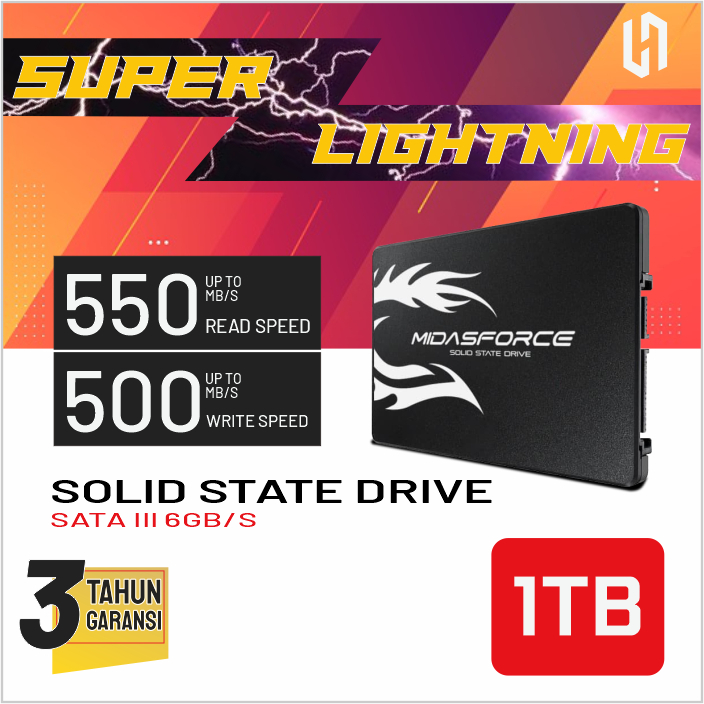 SSD 1TB SATA III 2.5" Midasforce Super Lightning