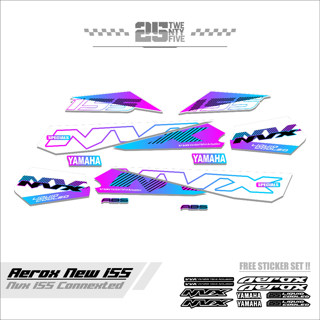 STRIPING AEROX VVA 155/STIKER AEROX VVA 155 CONNECTED/STICKER AEROX/NVX/ PHILIPHINE/NVX SPECIAL/1/ST