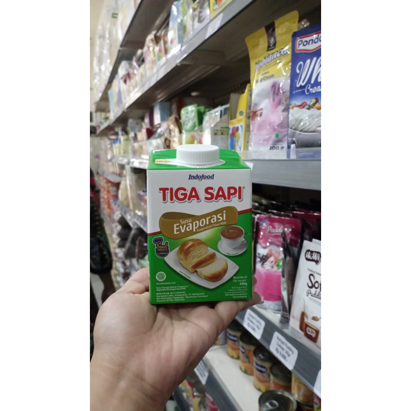 

Susu 3 sapi evaporasi kemasan 500g