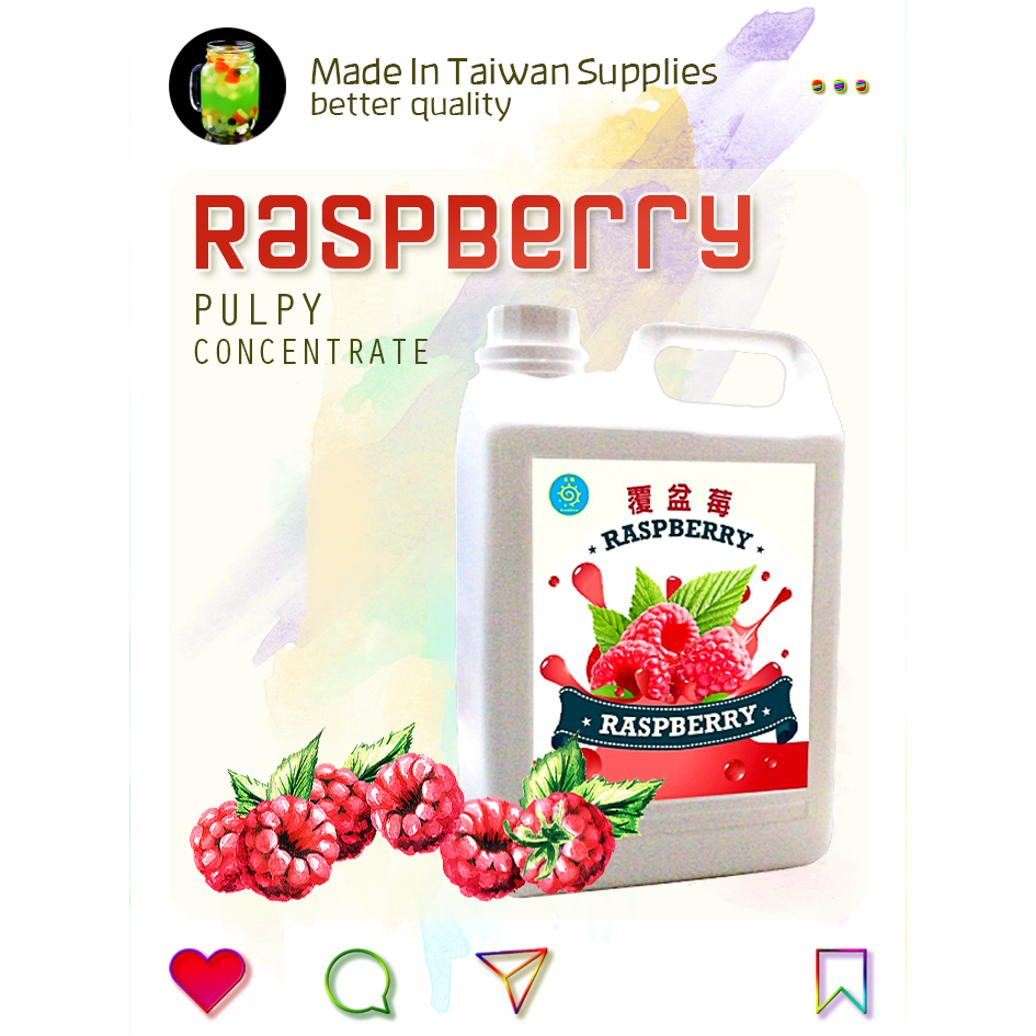 

Raspberry Syrup Juice Concentrate Taiwan 2.5 kg Sirup Raspberi