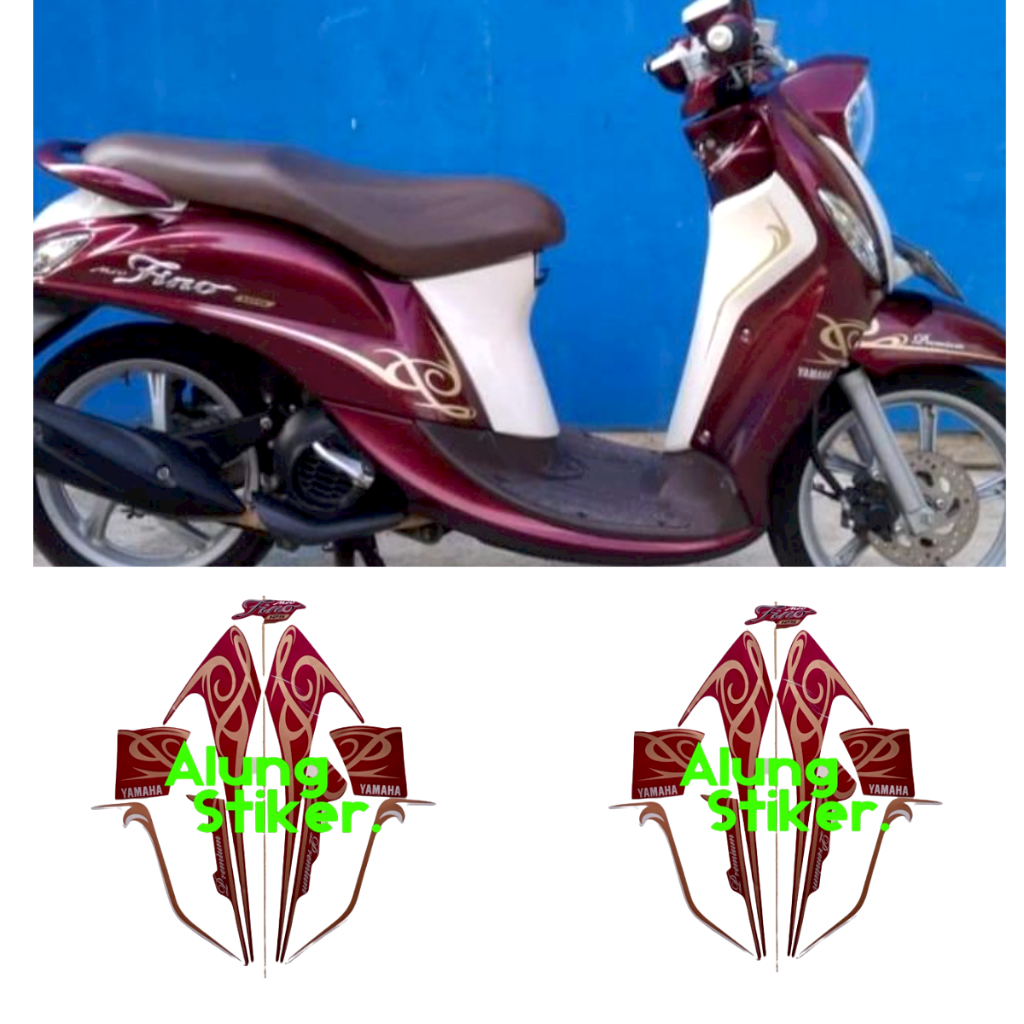 STIKER STRIPING MOTOR FINO PREMIUM 2016 UNGU