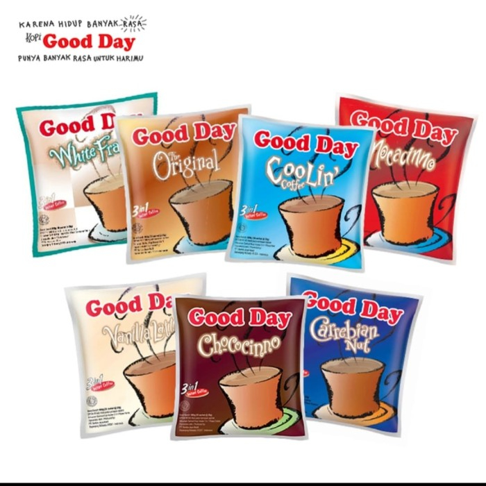 

GOOD DAY 3 IN 1 INSTANT COFFEE ALL VARIANT ISI 10 SACHET PALING MURAH