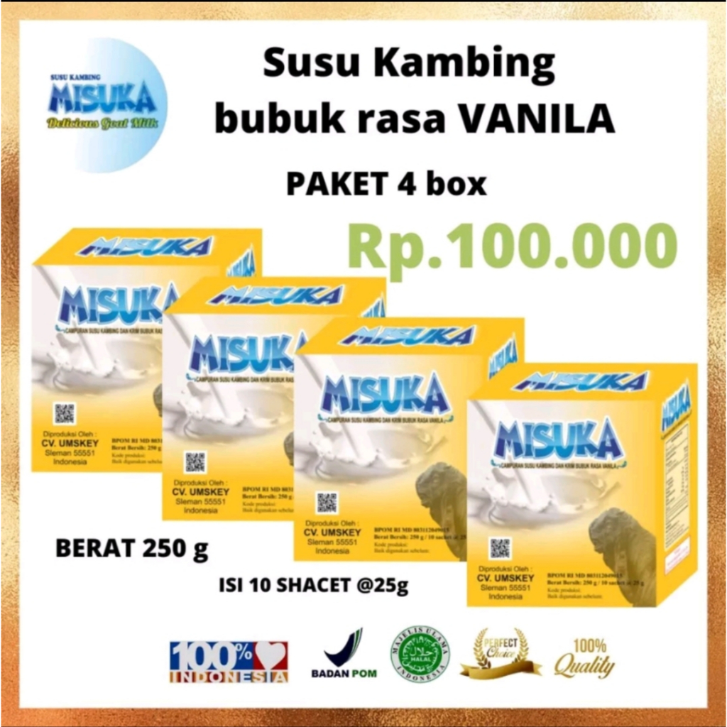 

susu kambing rasa vanila paket irit