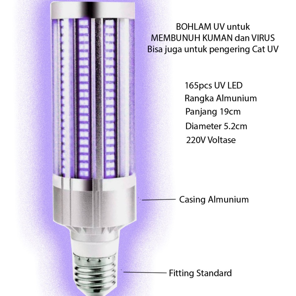 Lampu UV LED disinfektan, bunuh kuman, bakteri, virus UV curing light