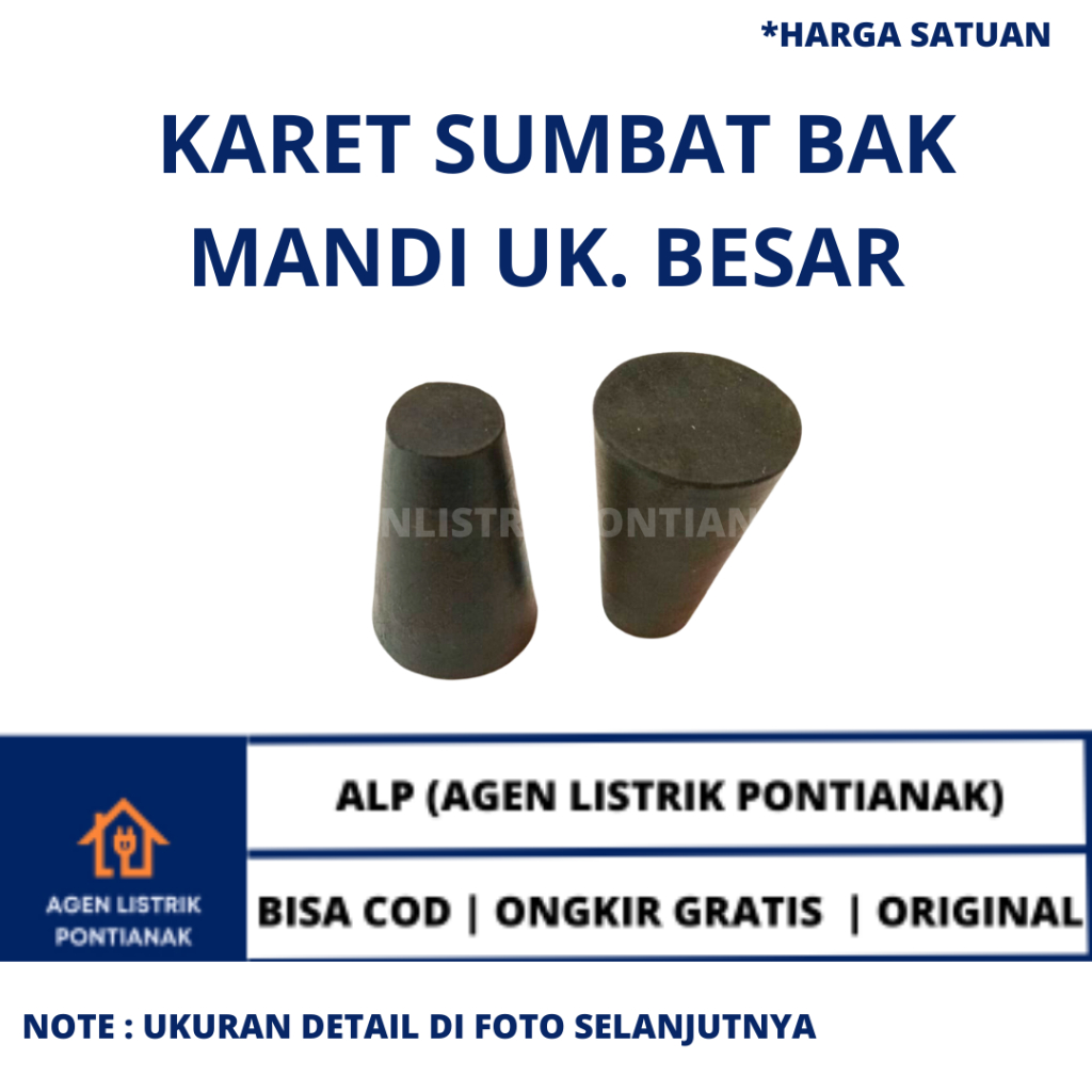 Karet sumbat Tutup Bak Mandi / Stopper Besar