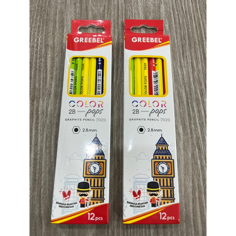 

Pensil 2B Greebel Color Pops Graphite Pencil 7029 (LUSIN-12PCS)