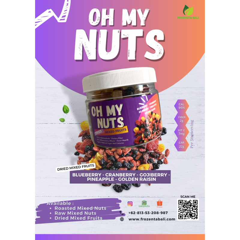 

Oh My Nuts - Dried Mixed Fruits Premium 200g