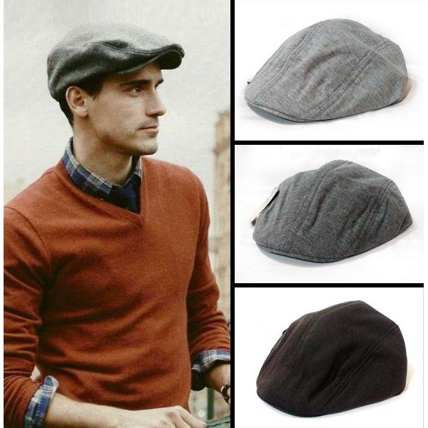 flatcap hitam / topi pet / topi patino / newsboy / topi seniman / painter hat