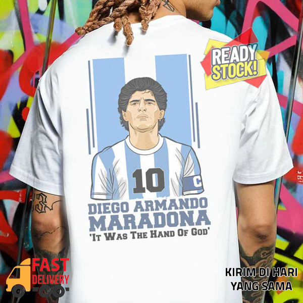 Diego Maradona Tshirt Casual 100% Cotton
