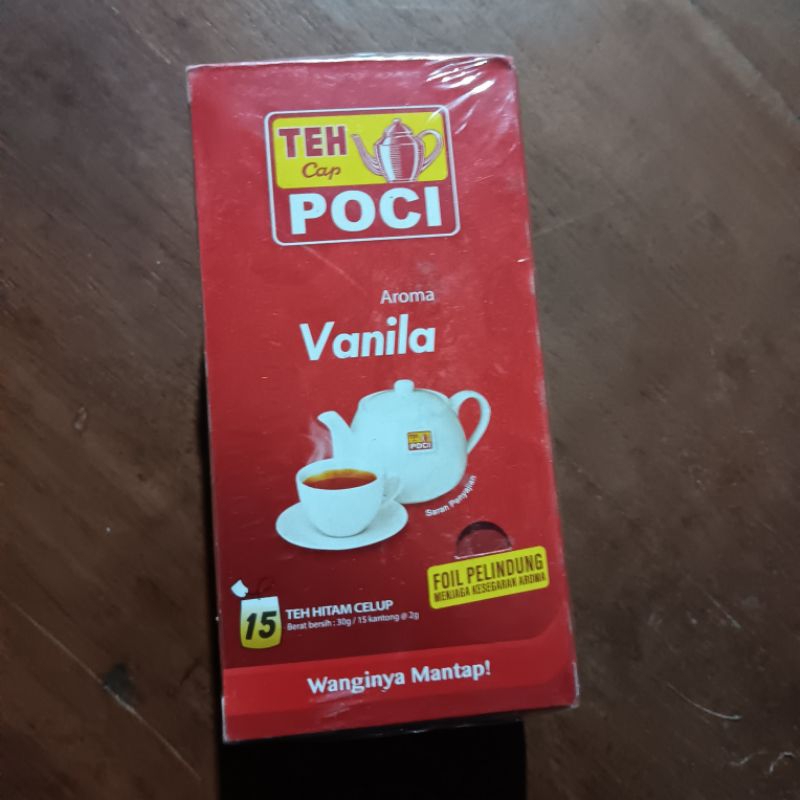 

Teh poci aroma vanilla isi 15kantong