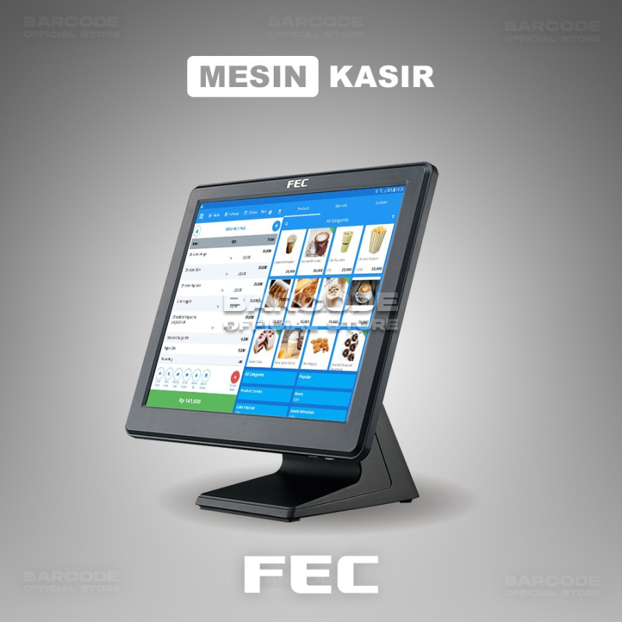 FEC PP 9635C Mesin Kasir Touchscreen Windows Komputer Resto Cafe Retail POS