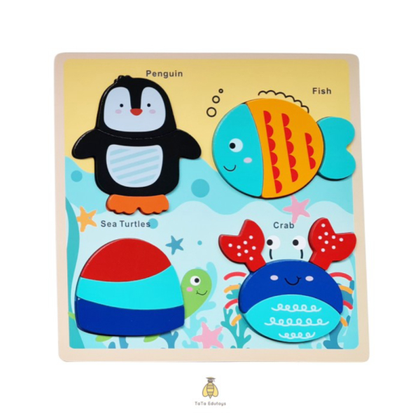 

Sea Unik Wood KayuMainanEdukasi Edutoys Big Puzzle Murah Chunky Tata -