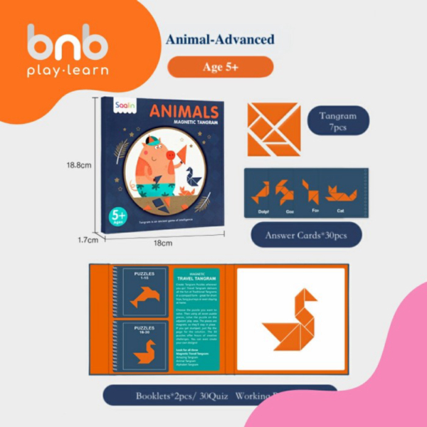 

Berkualitas Mainan Unik Saalin Magnetic Edukasi Tangram Animals Anak