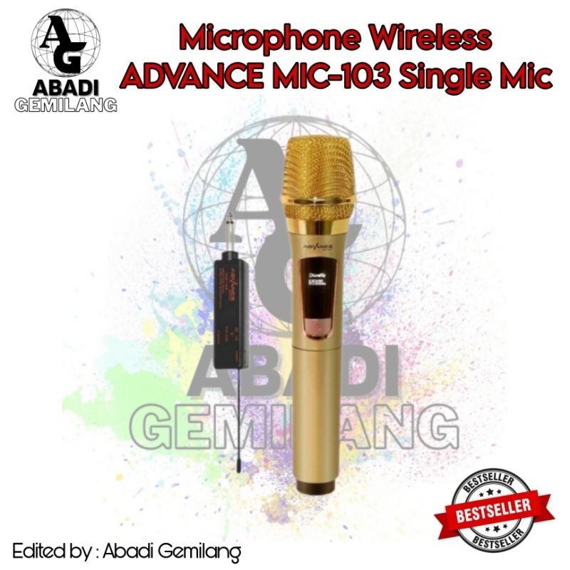 Microphone Wireless ADVANCE MIC-103 Single Mic/Mic Advance MIC 103