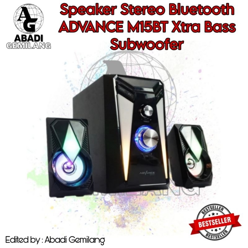 Speaker Stereo Bluetooth ADVANCE M15BT Xtra Bass Subwoofer Free Mic ORI