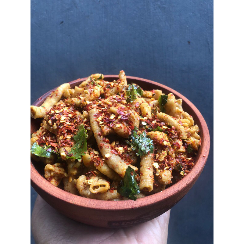 

Usus Kriuk Pedas Daun Jeruk