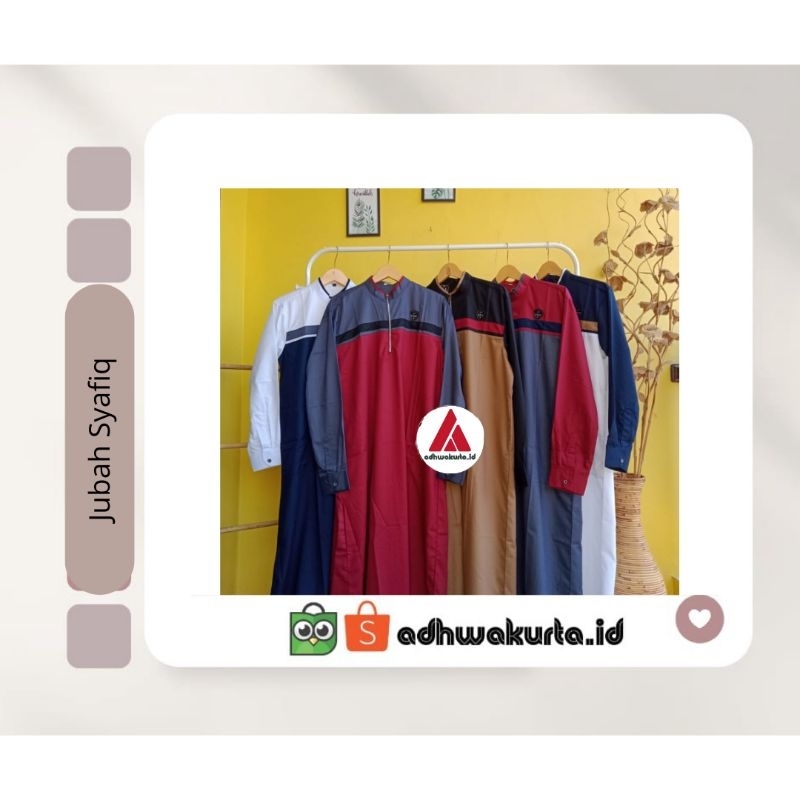 Jubah Lengan Panjang / Jubah Syafiq Al Muslim / Jubah Zipper / Jubah Kekinian