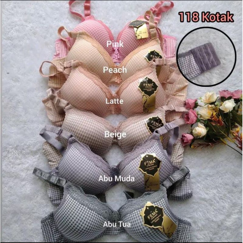 bh bra busa tanpa kawat fema 1181 pengait 3 cub B dari ukuran 34-42