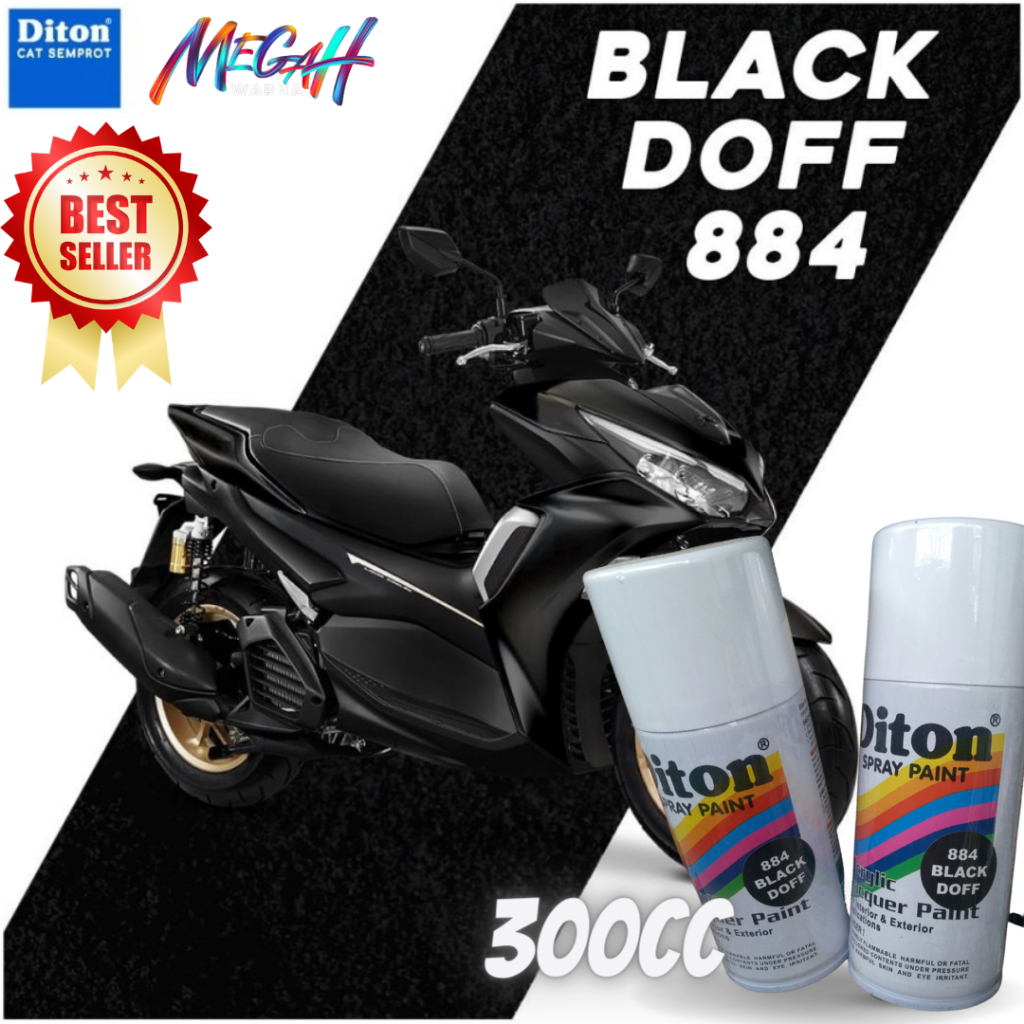 Pilok Pylox Pylok Cat Semprot Hitam Doff Dop Diton 300cc