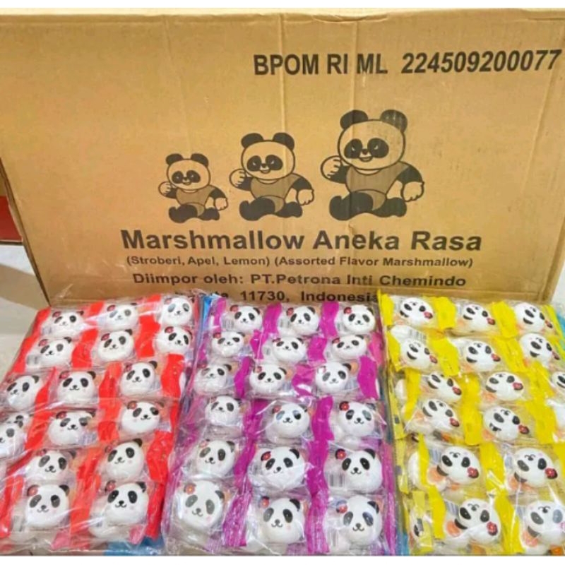 

PERMEN KAPAS MINI MARSHMALLOW PANDA / PANDA MARSHMALLOW CANDY ISI STOBERI ADA 3 WARNA