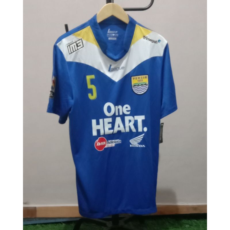 JERSEY PERSIB BANDUNG HOME 2013 NAMESET (MAMAN) #5 SIZE L