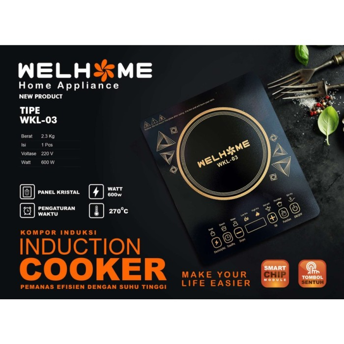 WELHOME KOMPOR LISTRIK INDUKSI WKL 03