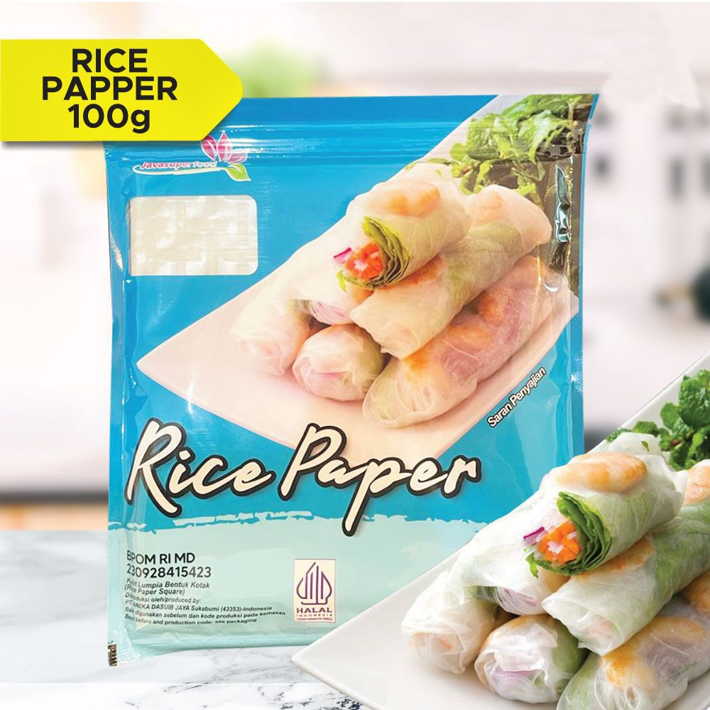 

(READY BANDUNG Rice Paper Bulat 100gr/ Banh Trang High Quality Rice Paper / Kulit Lumpia Vietnam Rice Paper / rice roll spring roll (halal) /10 lembar per pak BENTO