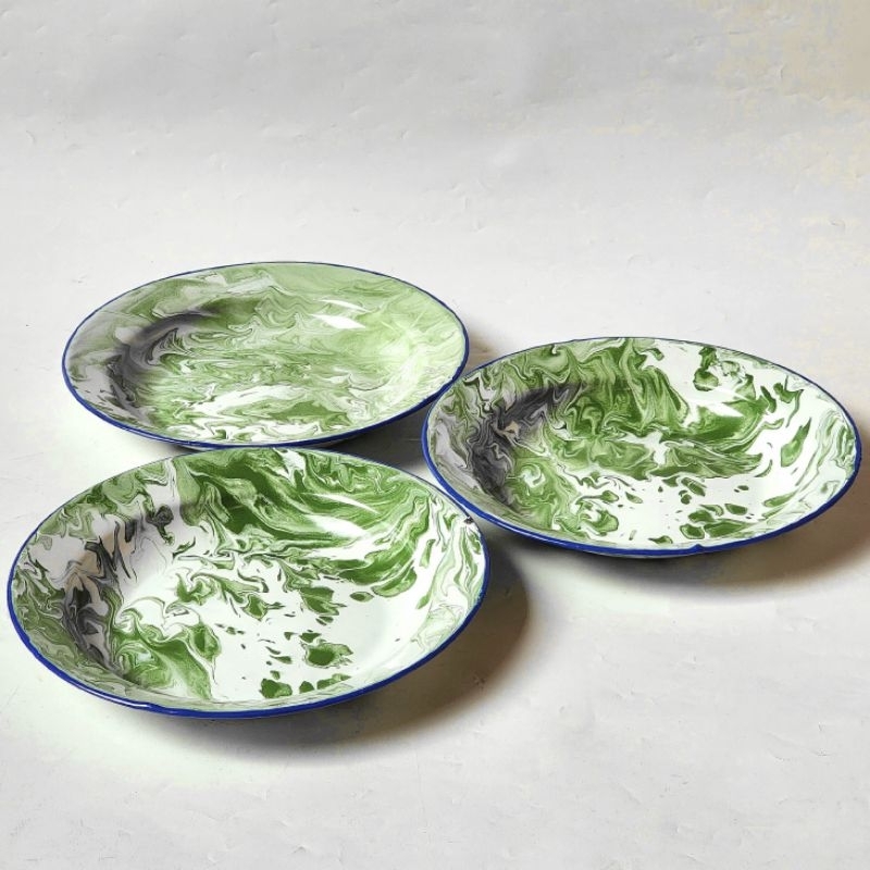 Piring Blirik Jadul Piring Seng Enamel 20 CM
