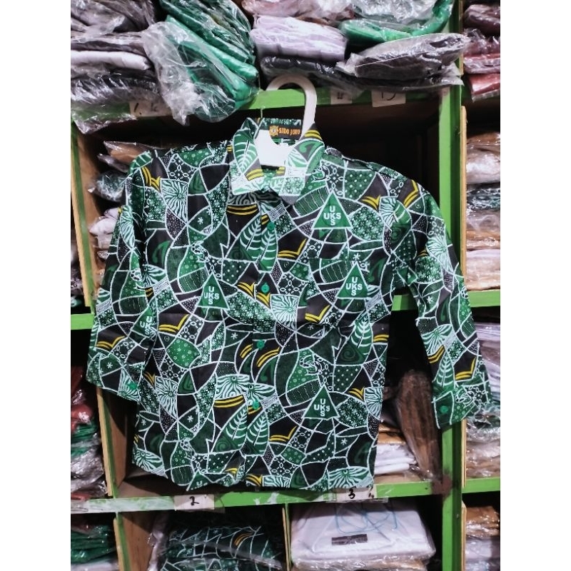 Batik SD Sidoarjo lengan panjang seragam sekolah / batik sidoarjo /batik uks sidoarjo