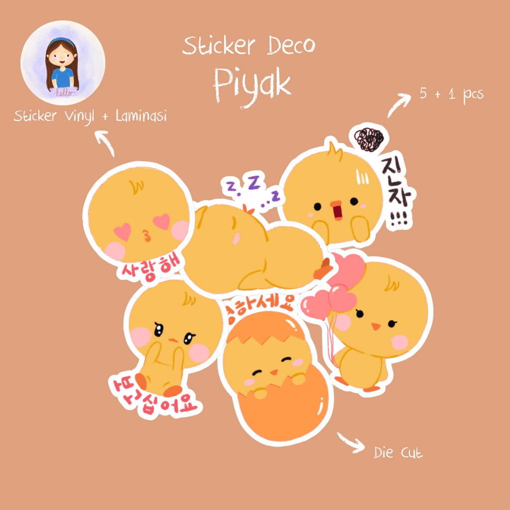 

Sticker Pack Piyak | Sticker Tumbler Laptop HP Koper Helm Buku