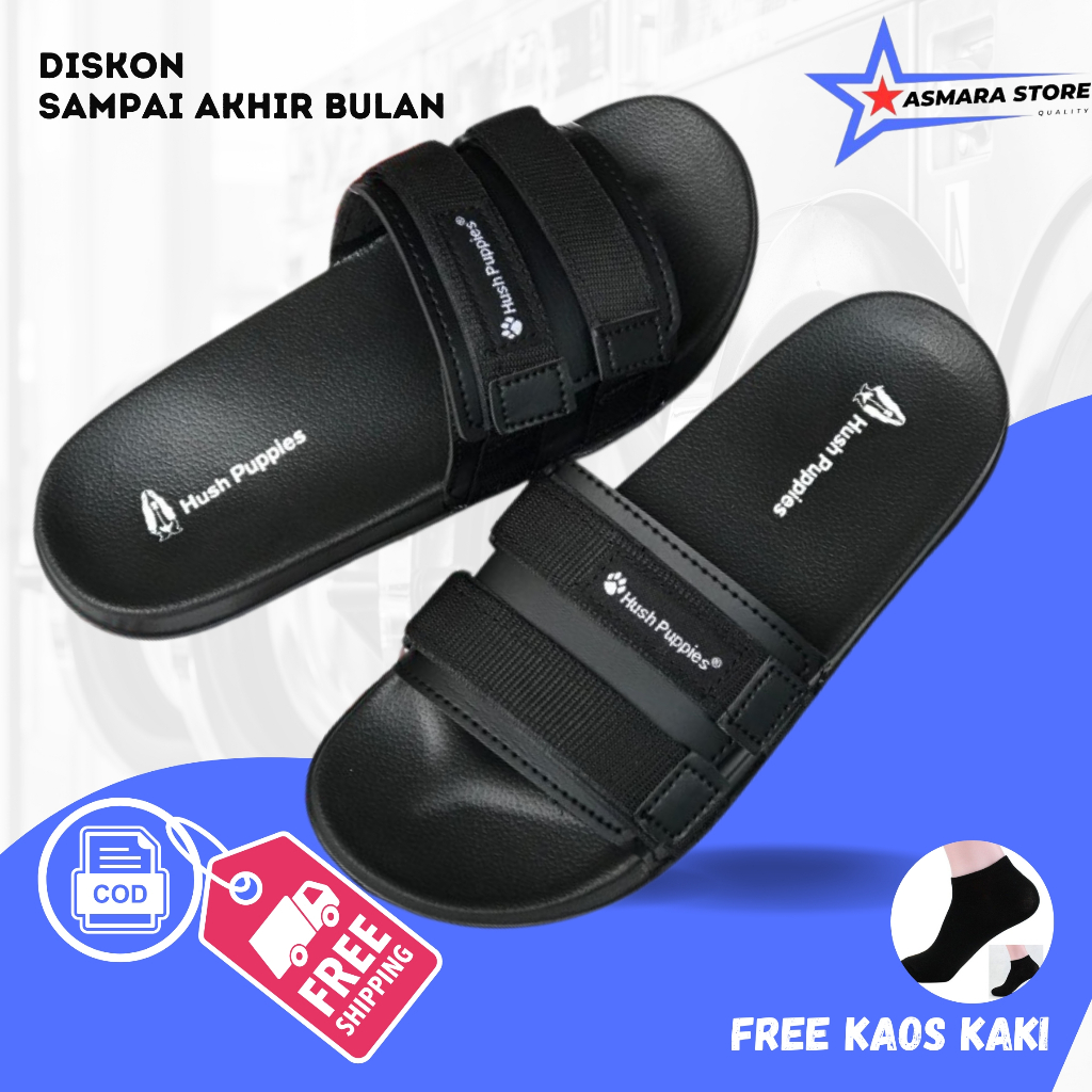 Sandal Hush Puppies Premium Sandal Selop Pria Wanita Sandal Slide Hush Puppies