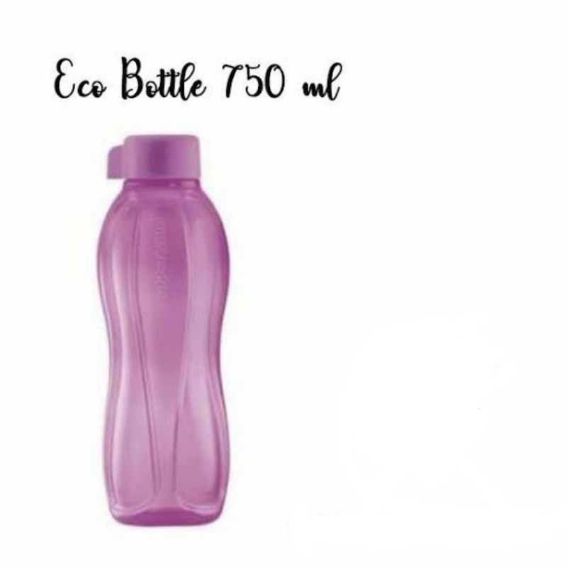 Tupperware Eco Bottle 750 ml Ulir dan Flip Top Botol Minum Oren Ungu
