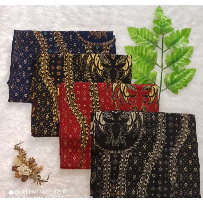 kain batik meteran batik pola semi sutra foil