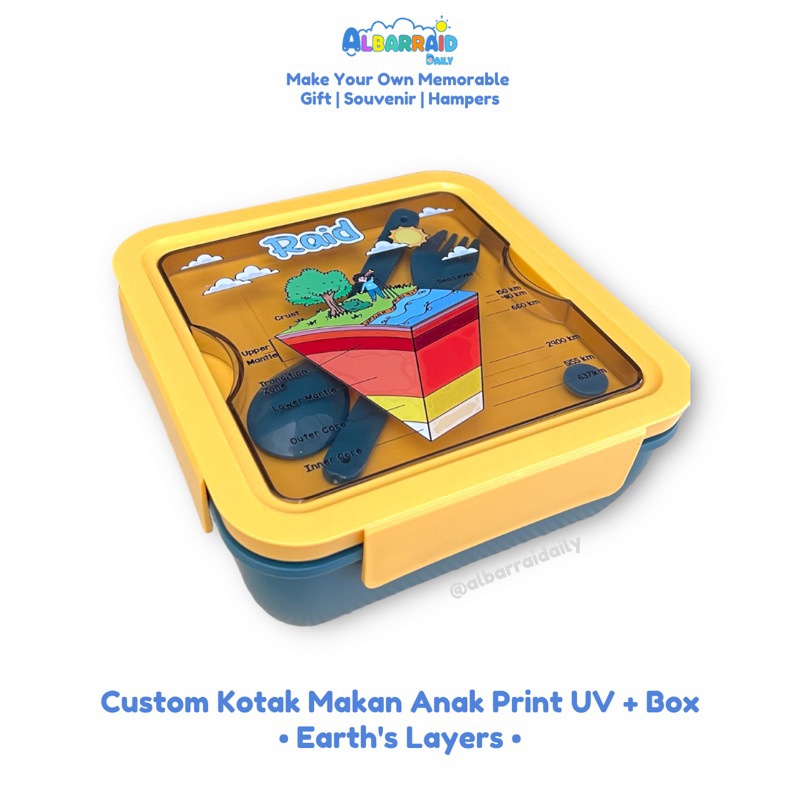 Custom Lunch Box Anak | Kotak Bekal Kotak Makan Anak | Goodie Bag Kado Ultah