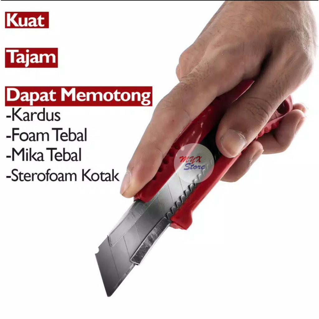 

Cutter Pisau Besar Cutter Knife Pen Berkualitas Termurah cutter tajam ekonomis myx