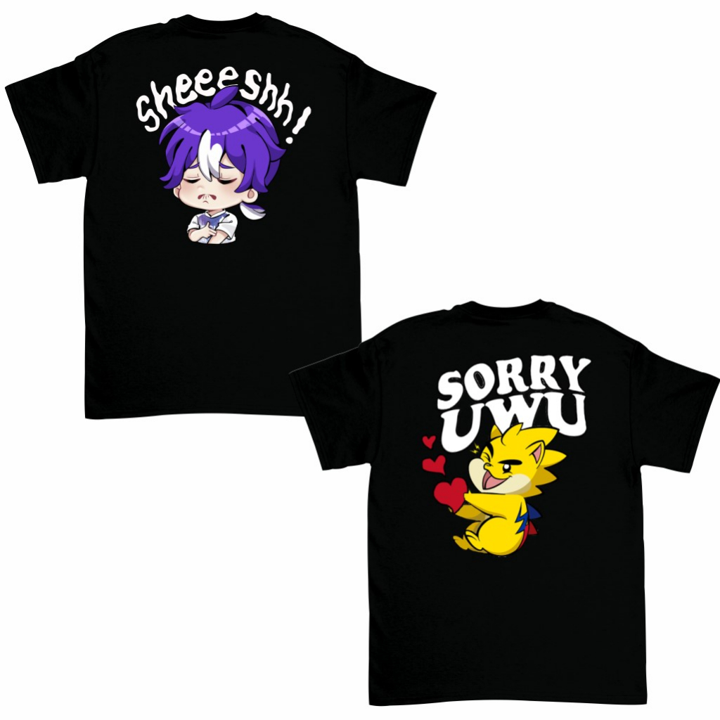 SAKAZUKI Kaos Baju Distro Anak Laki Laki Gambar Emote Mobile Legends Sheeeshh Sory Uwu Seri MLBB