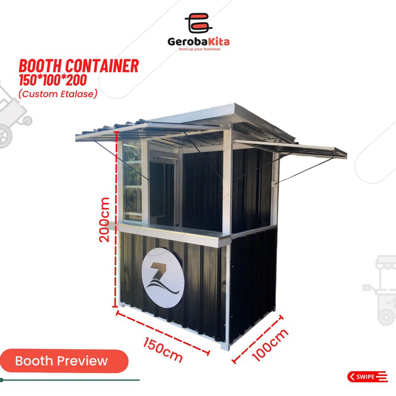 Booth Container 150x100x200 Custom
