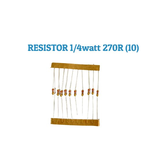 RESISTOR 1/4watt 270R OHM (10) RESISTOR 1/4