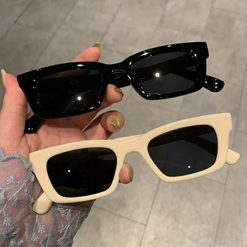 MALLA GLOSIR- KACAMATA KM03 KACAMATA GAYA PERSEGI PANJANG KACAMATA HITAM GAYA PRIA WANITA FASHION TRENDY VIRAL TERBARU-1