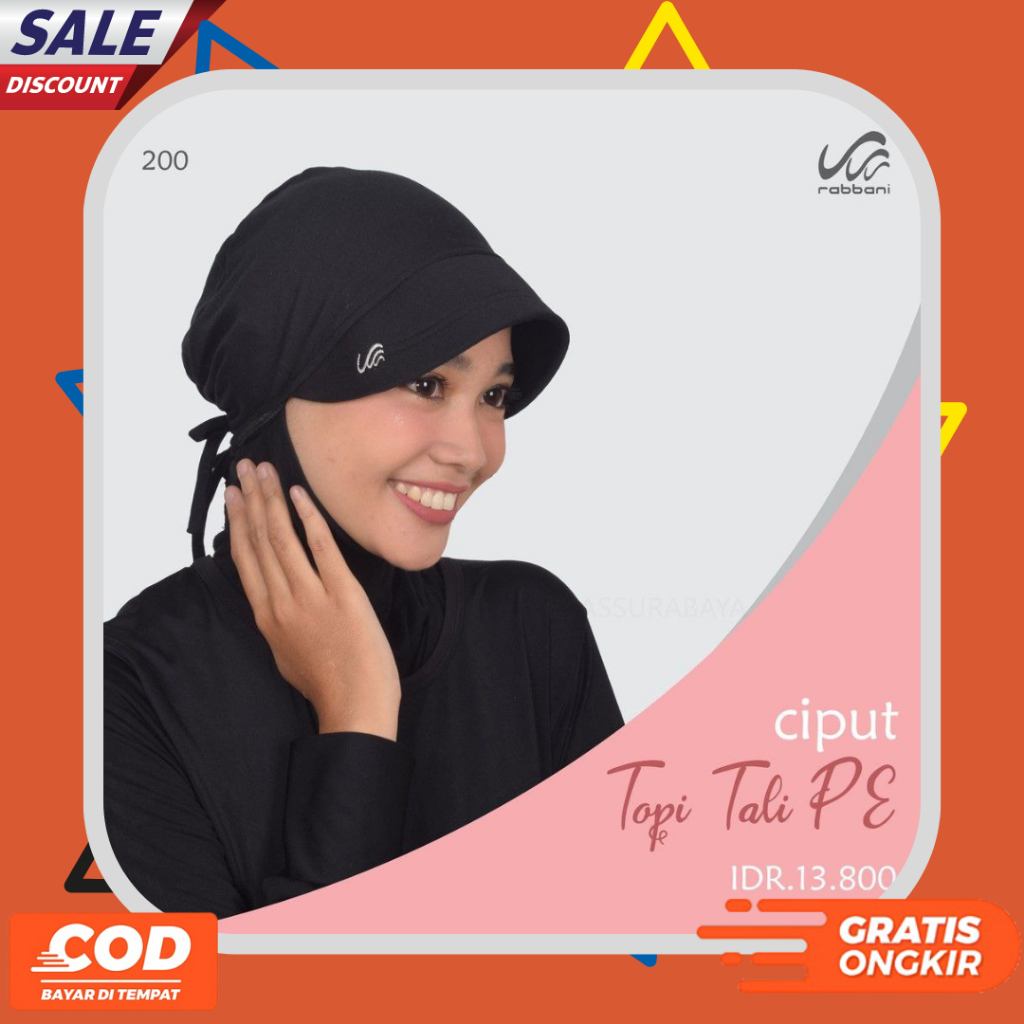 Ciput Topi Tali Rabbani/Daleman Jilbab/Ciput Anti Budeg