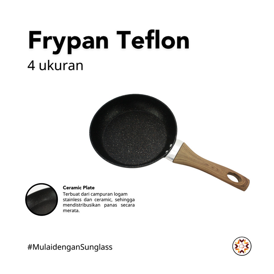 Frypan Teflon Wajan Teflon Keramik Anti Lengket 20 cm